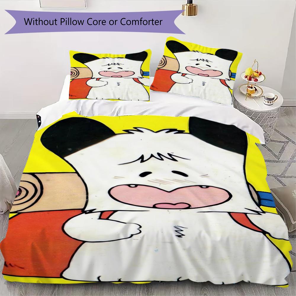 HELLO SPANK Pattern Bedding,Quilt Set Quilt Cover Pillowcase Home Birthday Gift(1 * duvet cover + 2 * pillowcase, without core)_lx