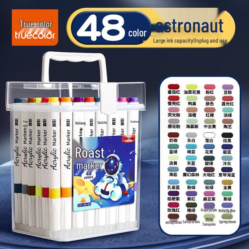 True Color Stackable Acrylic Markers - Non-Bleeding Watercolor Pens for Students and Kids