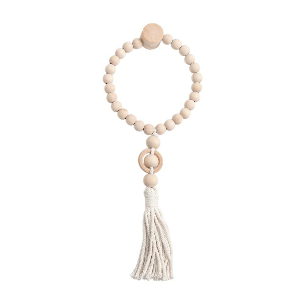 Bohemian Style Wooden Beads Curtain Holdbacks Rustic Curtain Ties Curtain Buckle  Living Room белый