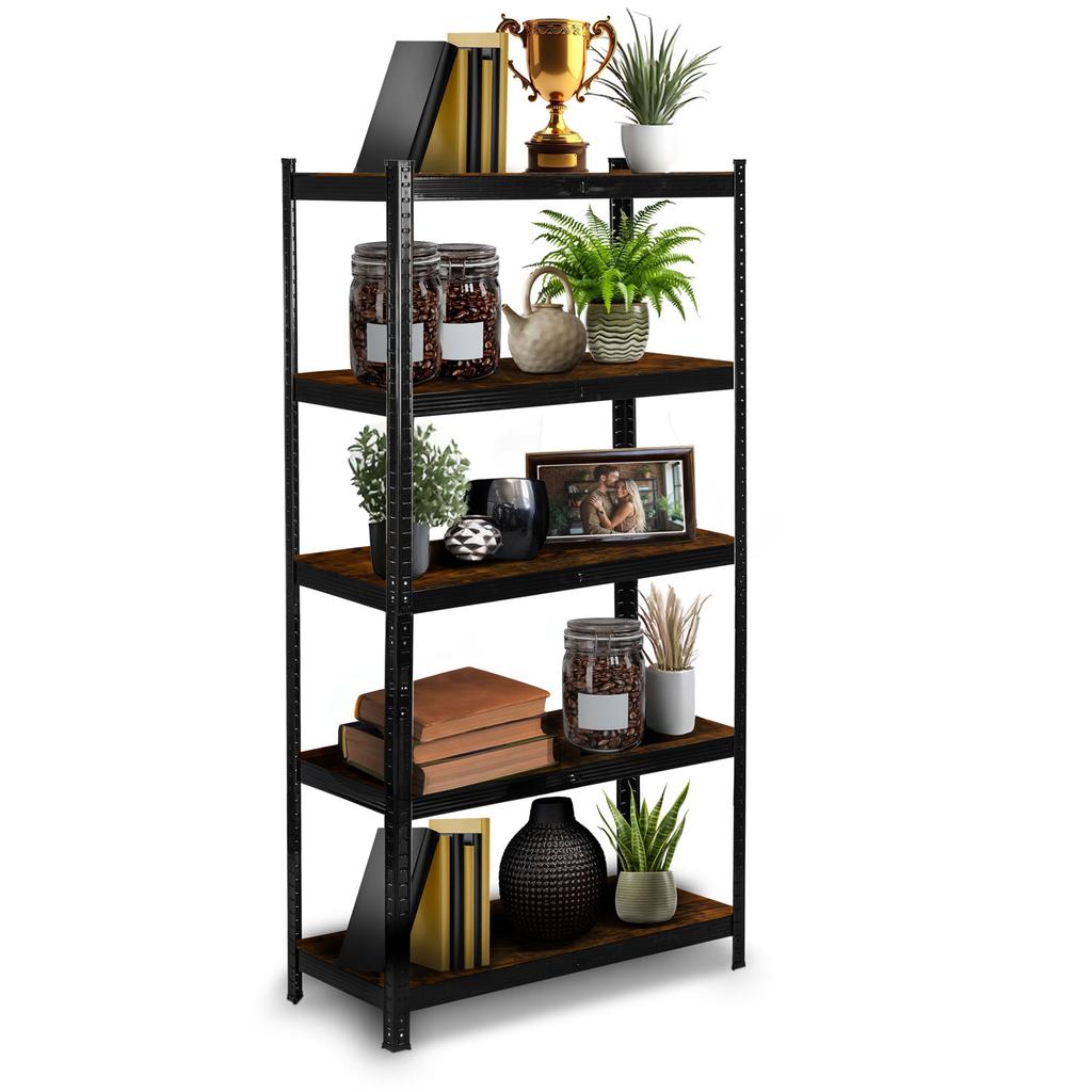 Scaffale Metallico 180 X 90 X 40 Cm Humberg Hr-852 Nero