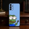 F-Funny P-Pepe the Frog Phone Case For Samsung S25,S24,S21,S22,S23,S30,Ultra,S20,Plus,Fe,Lite Black Shell
