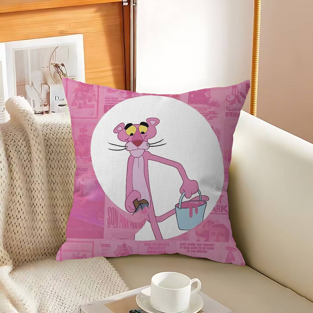 Cartoon P-Pink P-Panther Personalisierte Kissenhülle Kinderzimmer Wilde Party Deko Kissenbezug Kindergeburtstag Dusche Geschenk