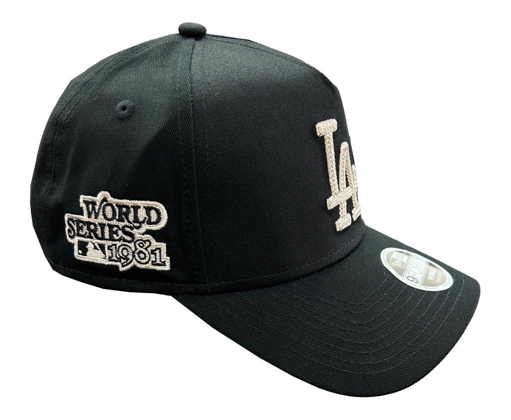 Cap CAP Hat 9FORTY LA Logo Shohei Otani Los Angeles Dodgers World Series 1981 Logo Adjustable Black [New Era] Women's [Used]