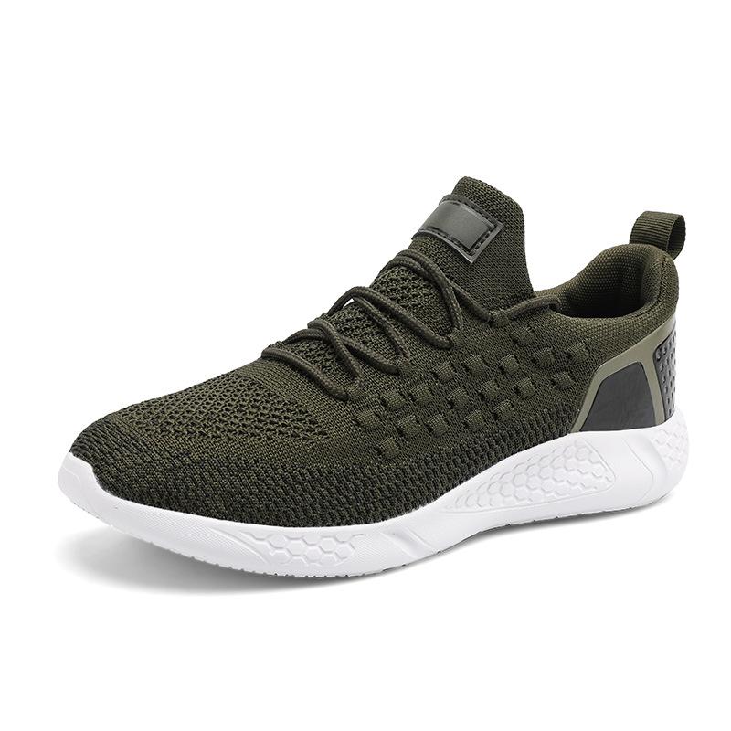 New Large-size Men's and Women's Shoes Fly-woven Mesh Light and Breathable Running Shoes Summer Low-top Couple Trendy Shoes