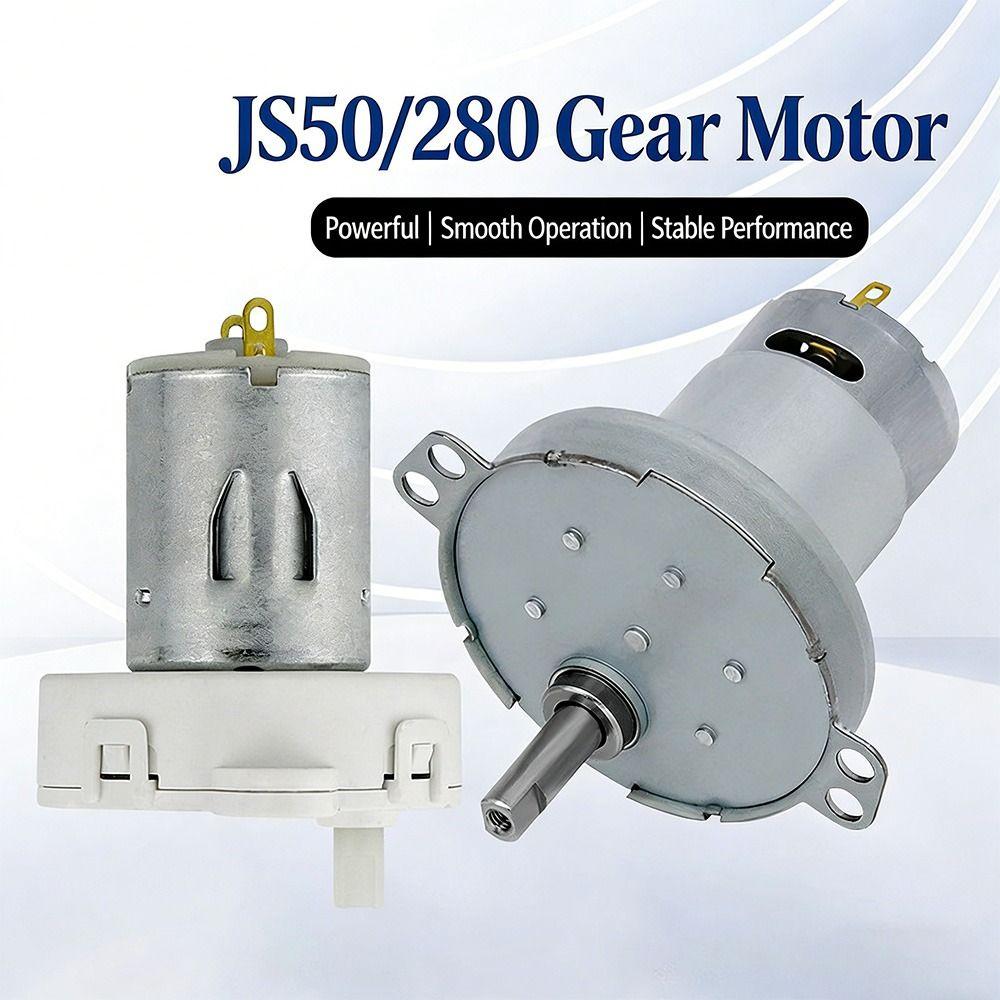 JS50/280 Type Micro Reduction Motor Efficient Performance Compact Size DC Geared Motor Slow Speed Gear Motor Accessories