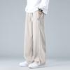 Trendy Sporty Sweatpants for Men, American Retro Straight-leg Casual Long Pants, Basic Style, Versatile Wide-leg Pants