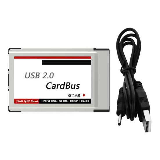 Express Card Adapter Double Ports Plug and Play High-speed USB 2 PCMCIA