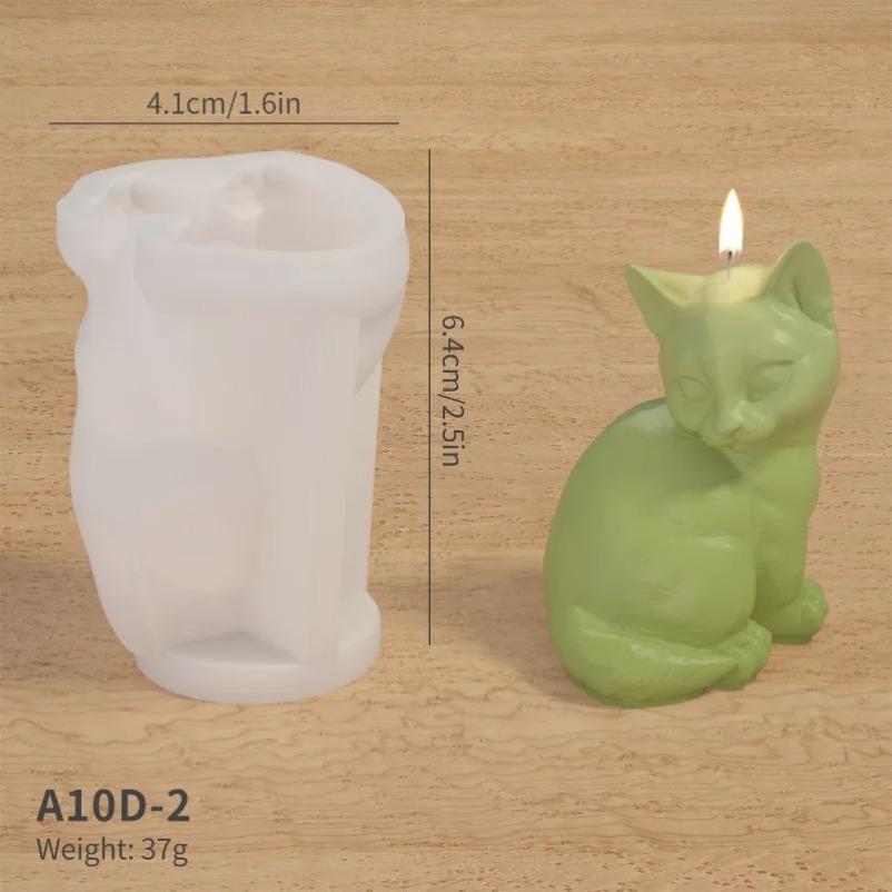New 3D Kitten Series Silicone Candle Molds Cute Pet Cat Crafts Plaster Resin Soap Making DIY Animal Chocolate Ice Cake Tools