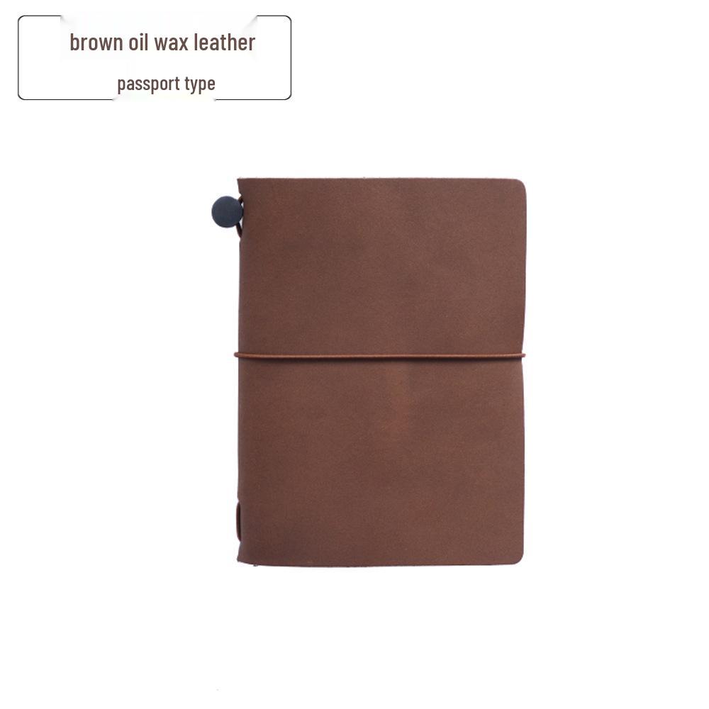 Vintage Cowhide Handmade Travel Journal - European Retro Notebook Diary