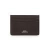 A.p.c Card Wallet H63028 Cae Dark Brown Andre