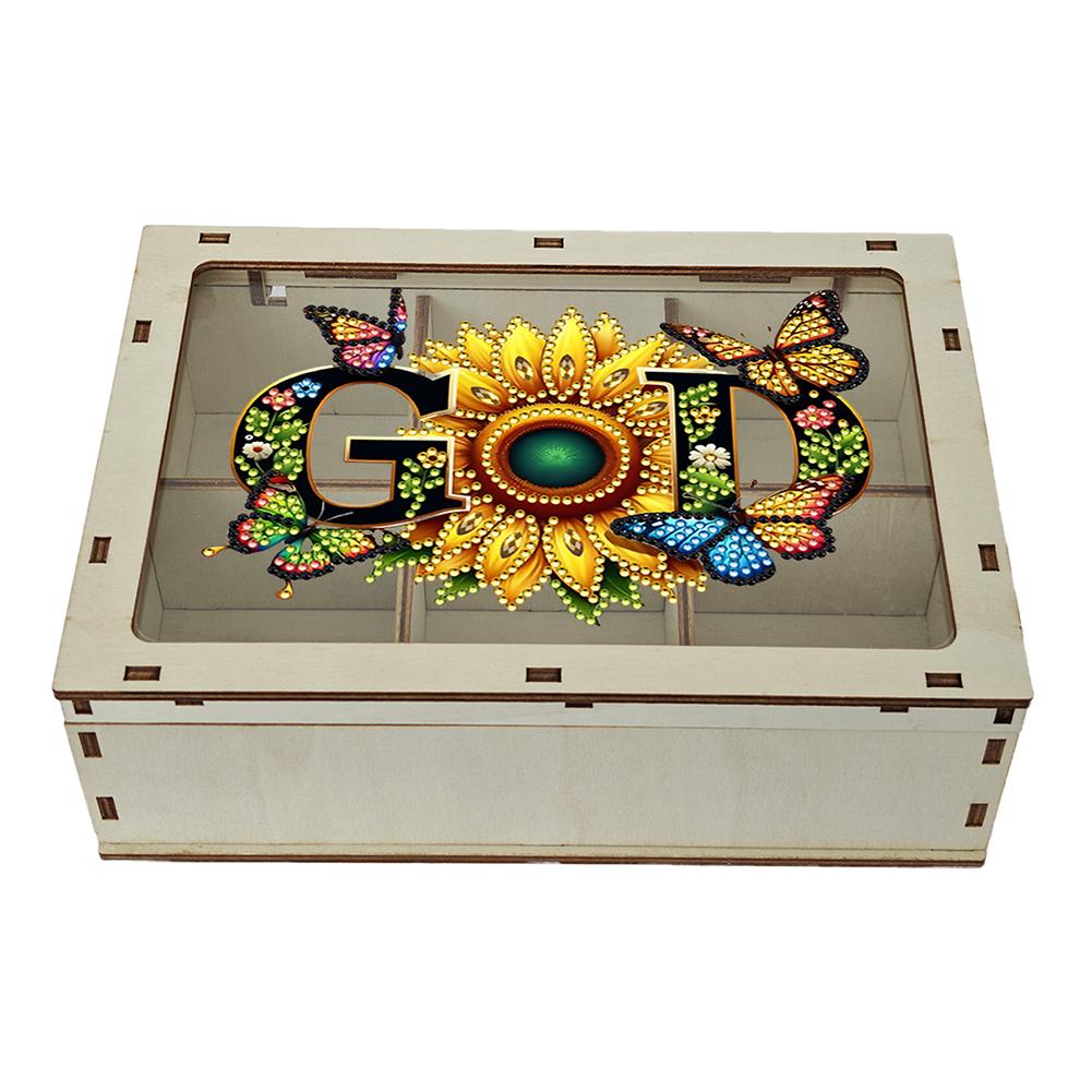 

Diamond Painting Holder Case Wooden Box DIY 5D Diamond Painting Jewelry Box Diamond Painting Container Box for Women