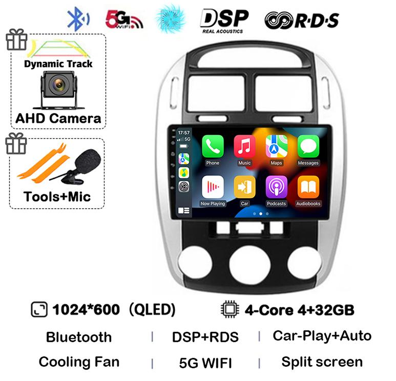 Android 14 Car Radio For Kia Cerato 2004 - 2008 Multimedia Video Player Navigation GPS Carplay Auto WIFI 360 Camera Audio Stereo