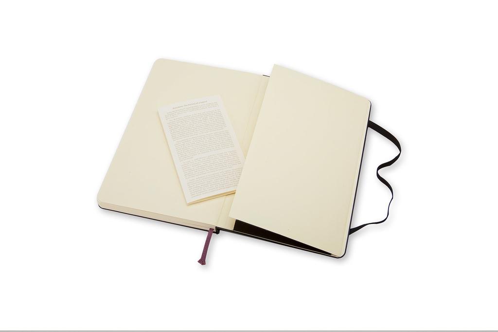 Moleskine Classic Large Size x QP062 Notebook, Hardcover, Plain, (13cm 21cm), Black,
