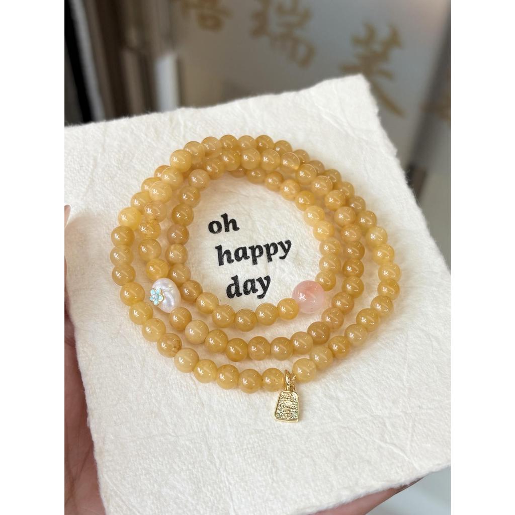 Multi Styles Natural Crystal Beaded Bracelets, Handmade Gemstone Stretch Bracelet for Women