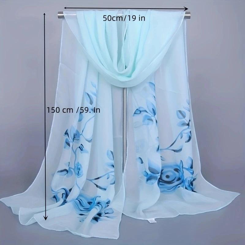 Spring And Summer Women Scarf New Pashmina Shawl Printed Cape Silk Chiffon Polyester Tippet Muffler 60*160Cm