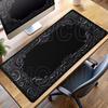 Tapis de Souris XXL Noir Motif Baroque Cadre Tapis de Bureau Clavier Bureau Tapis de Jeu Xxl Tapis de Souris Gaming pour Ordinateur Portable Tapis Étendus PC Tapis