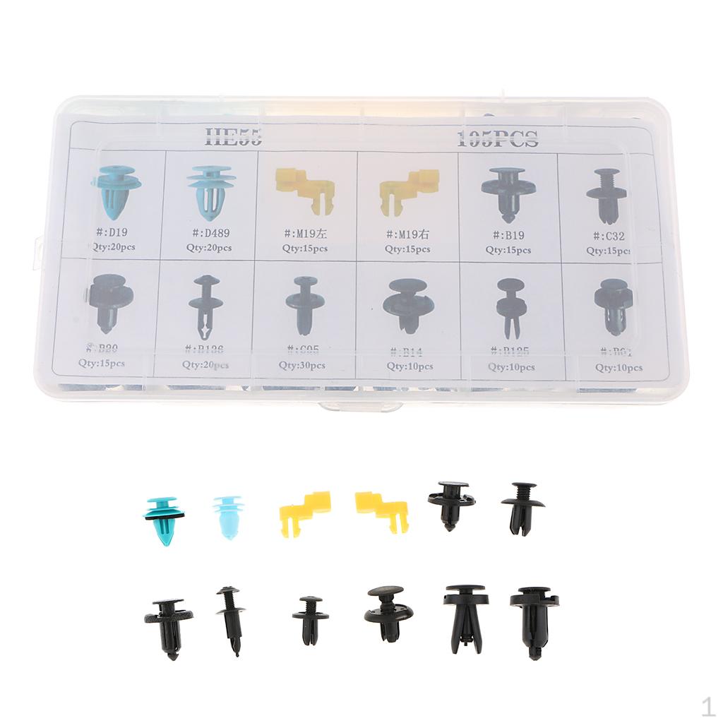 

Mixed 195 Piece Rivet Fastener Clips for GM