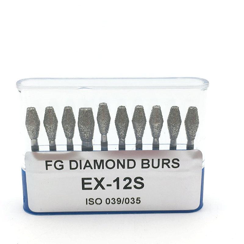 10 sztuk / pudło Dental FG wiertła diamentowe szybka rękojeść polerowanie produkt wybielający narzędzie dentysty EX-12S