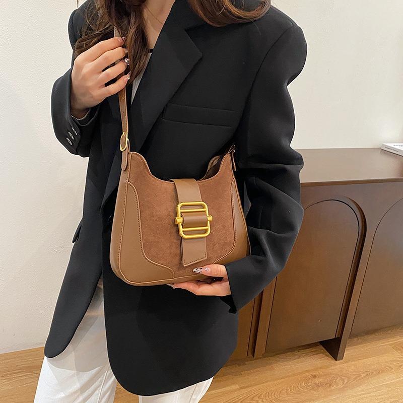 Bag Women's Autumn and Winter New Trendy Fashion Retro Niche Underarm Hand Shoulder Oblique Span Bag Tote Bag
