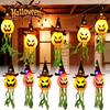 1-5PCS Halloween Glowing Ghost Hat Lamp LED Pumpkin Flashing Light Gypsophila Hanging Lantern Dress Up Decor