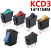 5/20Pcs KCD3 Rocker Switch 3 Pin 2 Position ON OFF 16A 250V 220V 20A  Boat-shape Electric Toggle Switch with LED Light