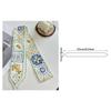 Long Thin Satin Silk Ribbon Scarf Fresh Floral Bag Strap Trendy Hair Tie  for Women