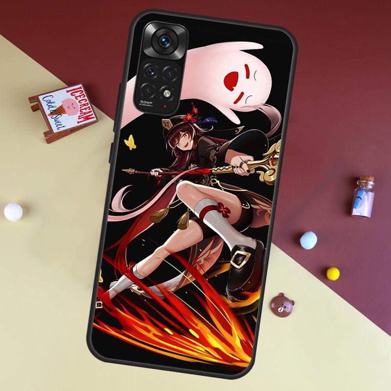 Hu Tao Genshin Impact Case For Xiaomi Redmi Note 8 9 12 10 11 Pro 8T 9S 10S 11S Cover For Redmi 9 10 9A 9C 10C