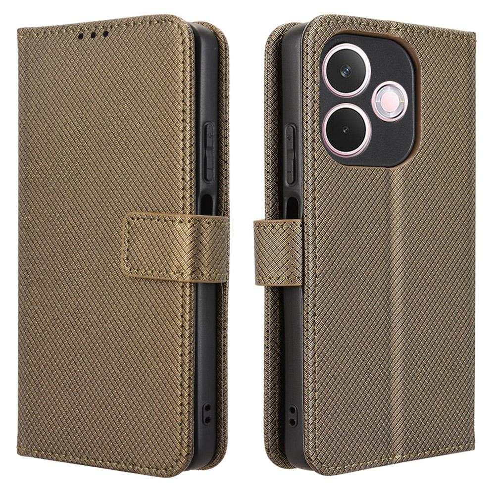 For Oppo A5 Pro 5G Case PU Leather Diamond Texture Wallet Phone Cover