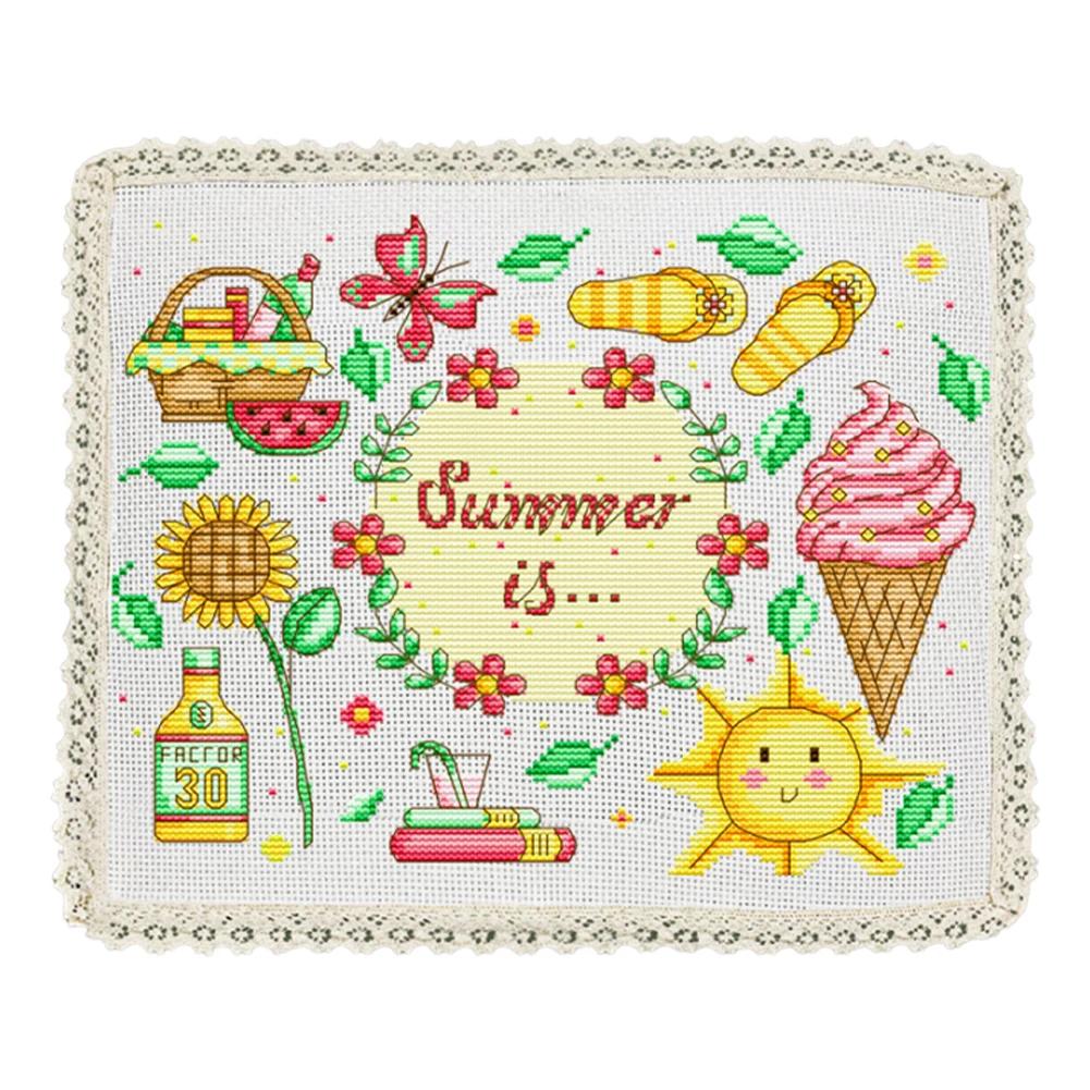 DIY Embroidery Pillow Covers Kit Cotton 14CT 2 Threads Cross Stitch Kits fCross Stitch Pillow Sham Cross Stitch Throw Pillowcase