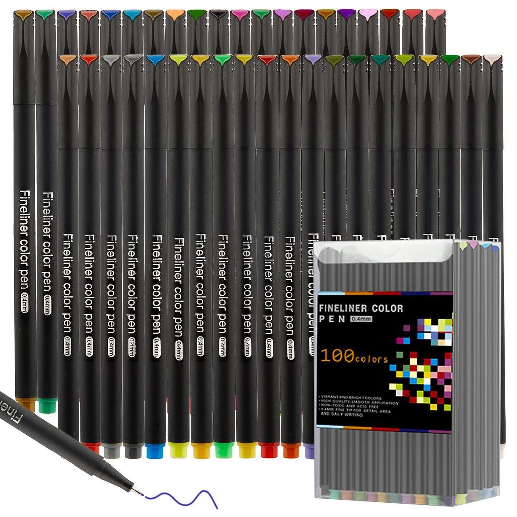 Color Fine Line Outline Pens Set, Quick Dry Water Based Sketch Drawing Markers