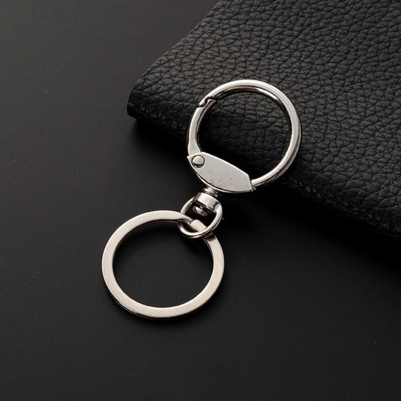 1PCS Double O Pening Swivel Keychain Clips Round Spring Clasp Hooks Snap Rings For Lanyards Crafts Camping Hiking Gift