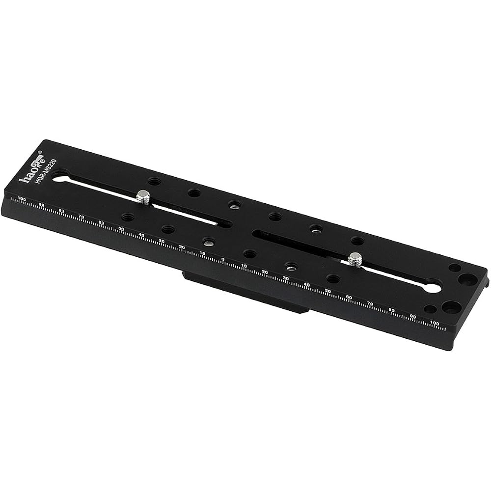 Haoge 220mm Camera Long Slide Quick Release Plate for Sachtler Tripods with Fluid Head (FSB4, FSB6, FSB6T, FSB8, FSB8T, FSB10, FSB10T, DV10 3+3, 5+5 V