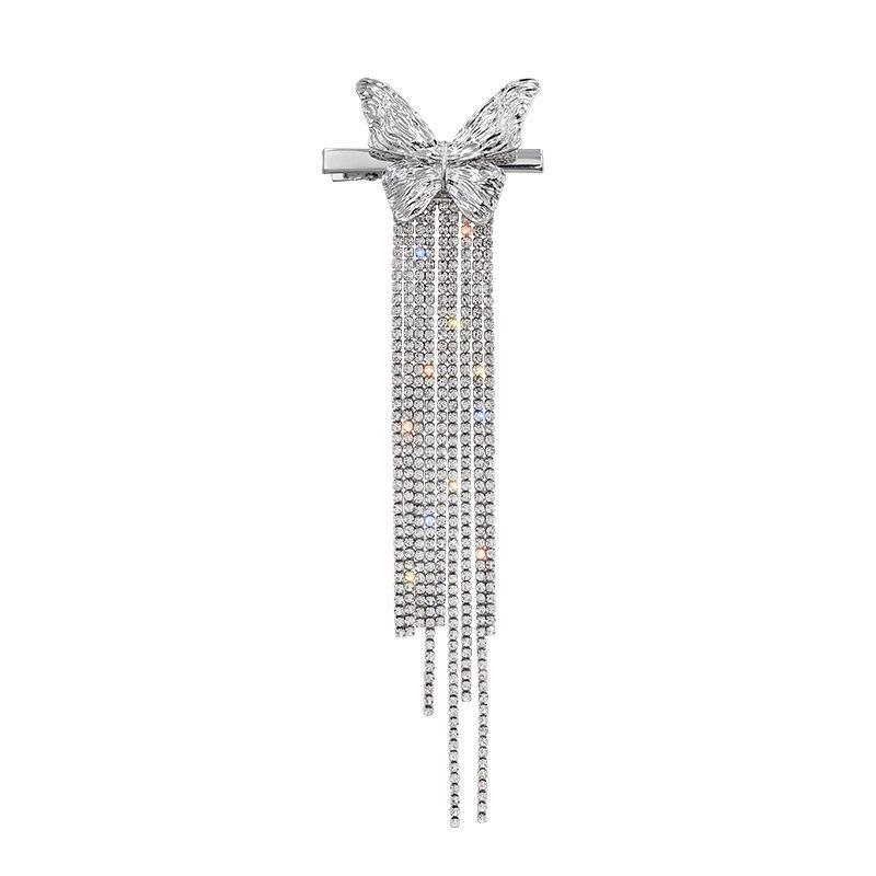 Chic Butterfly Tassel Rhinestone Hair Clip Hairpin for Stylish Bangs