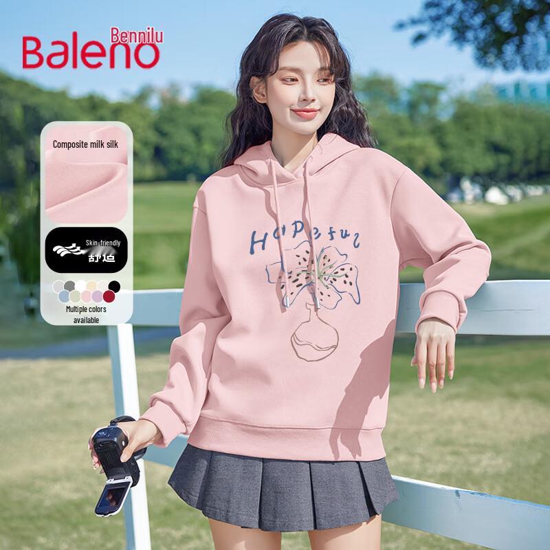 Baleno Women's Milk Silk Crew Neck Long Sleeve Sweatshirt