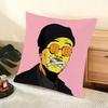 Design B-Bitcoin Cushion Cover Soft Short Plush Pillow Cover Smooth Cozy Texture Aesthetic Cushion Case Home Decor