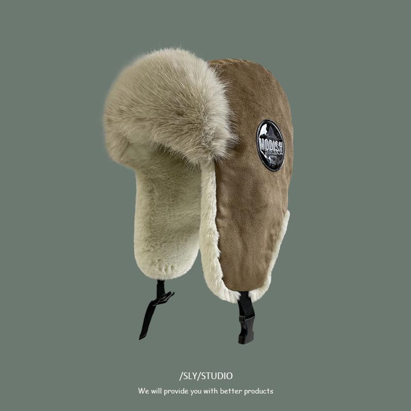Imitation Kaninchenfell Donnerhut Damen Wintermode Hundert Leute Verdickt Warm Ohrenschutz Ski Fliegermütze Herren