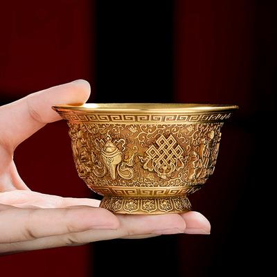 1pc/7pcs Babao Metal Supply Cup Buddha Hall Water Supply Cup Temple Sacrificial Supplies Household Sacrificial Water Cup