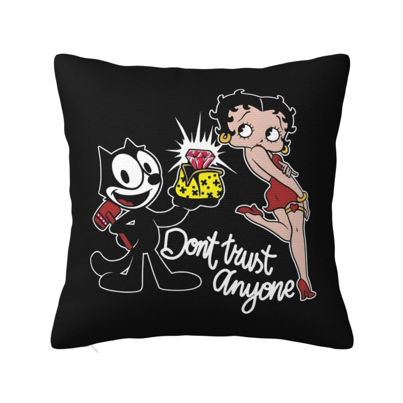 Custom Disney Felix The Cat Anime Pillow Case 40x40cm Decorative Cartoon Kawaii Luxury Cushion Cover Soft Pillowcase
