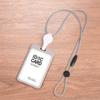 Doppelseitiger Kartenhalter Transparent mit Lanyard Kartenetui Einziehbare Ausweishalterung Abnehmbares Kartenetui Bürobedarf