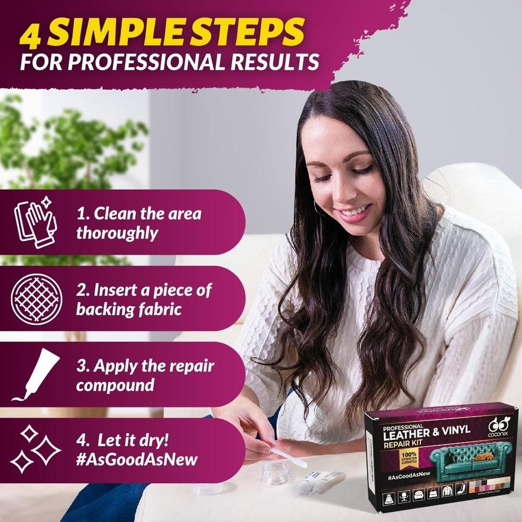 Pruun nahast vinüülist remondikomplekt – diivani turvaiste ehtne nahk itaalia naha liim Bycast nahast polüuretaan