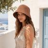 Summer Basin Hat, Foldable Portable Sun Protection Hat, Open Weave Design Bucket Hat for Travel Hiking Casual Outdoor Activities