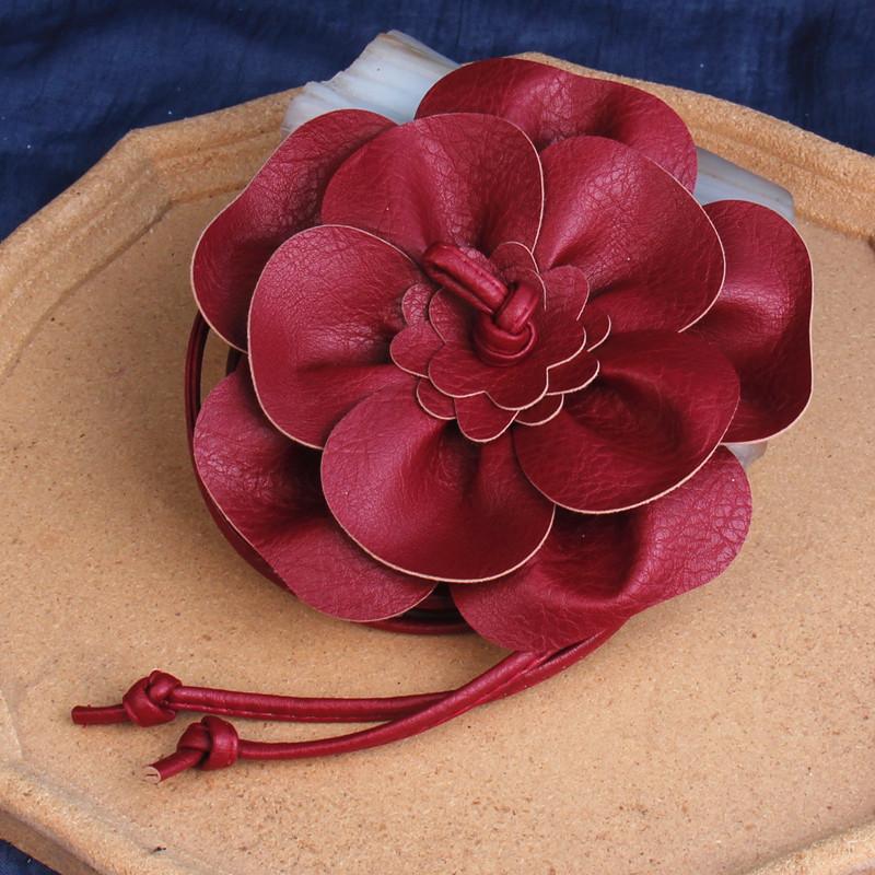 Red-Sealed Flower Waist Chain, Fringed Braided Rope, Decorative Elegant Dress, Sweater, Thin Women'S Waist, Extended Belt.