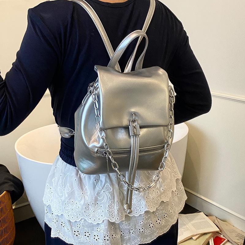 New Academy Style PU Drawstring Small Backpack Female Literature and Art Student Casual School Bag Fashion Backpack