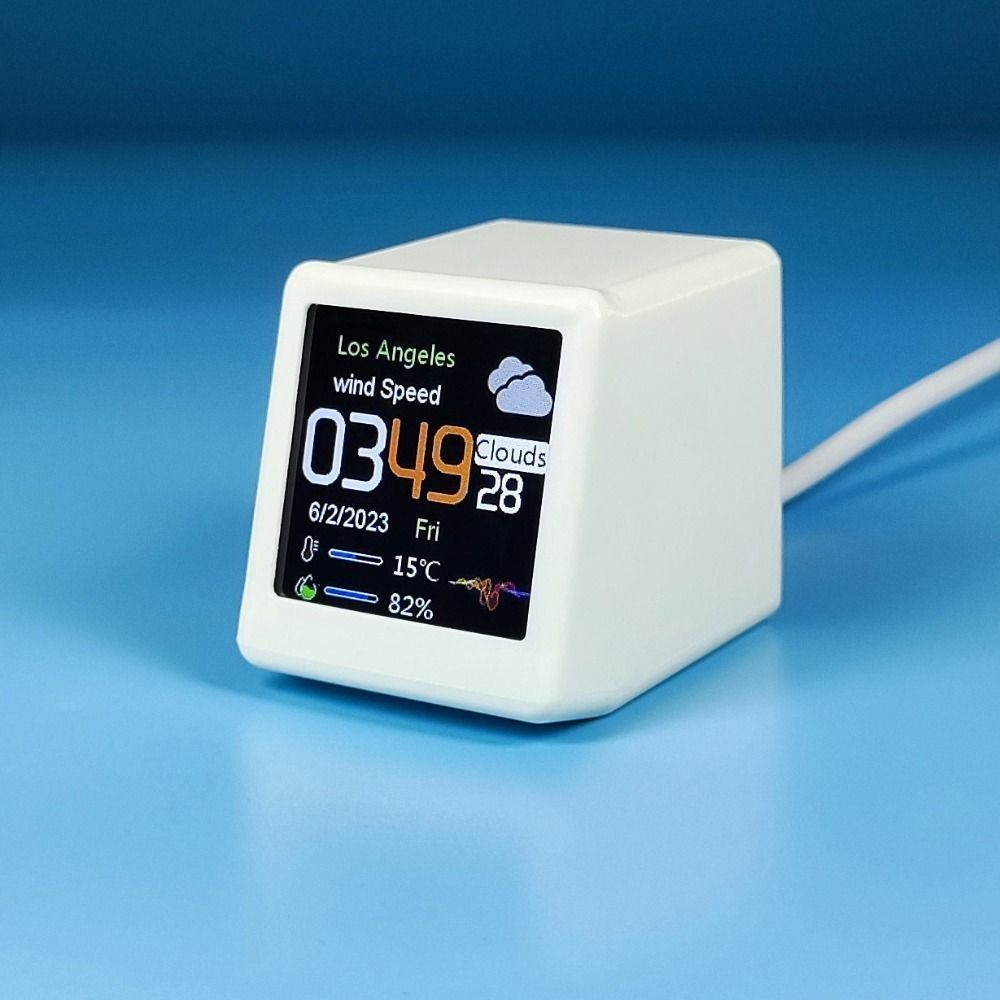 Electronic Thermometer WiFi Desk Clocks English Version Smart Weather Clock   Sensor Outdoor