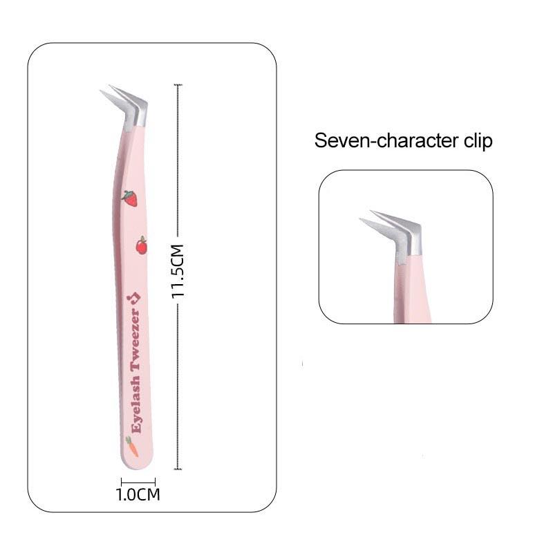 New Tweezers Eyelash Extension Clip Lash Tweezers for Eyelashes Professional Volume Fiber Tip Lash Tweezers JMNZ02
