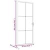 VidaXL Interior Door 93x201.5 Cm Black Frosted Glass and Aluminum 350558