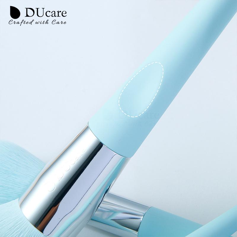 DUcare 10 Stücke Weiß Make-Up Pinsel Natürliche Synthetische Haar Foundation Blush Eye Blending Contour Powder Professionelle Make-up-Tools