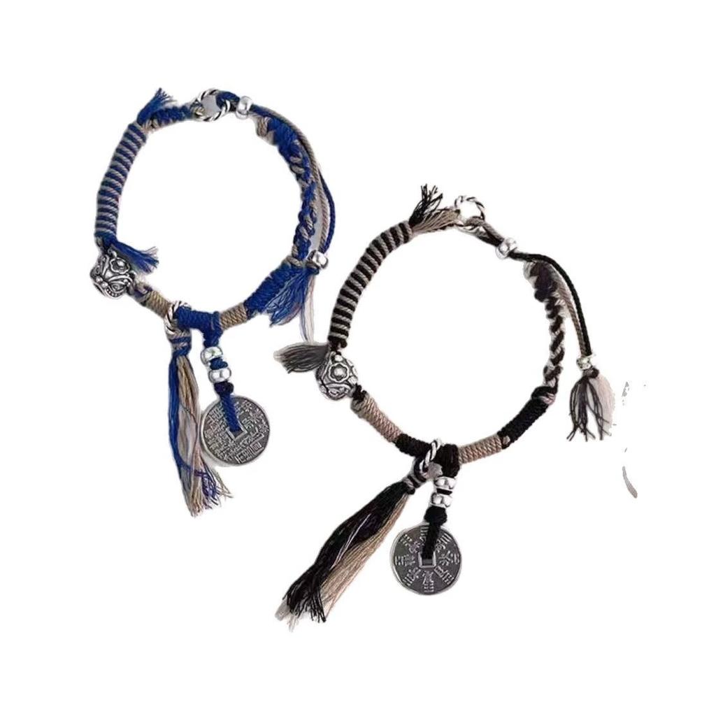 Chinese Southern Lion Coin Knit Bracelets Decorations Jewelry Fashion Gifts