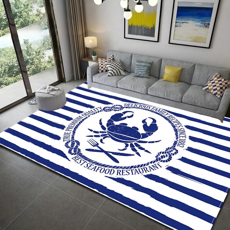 Nautical Rugs for Kids, Bedroom, Kitchen, Living Room & Bathroom - Stylish Home Decor Floor Mats