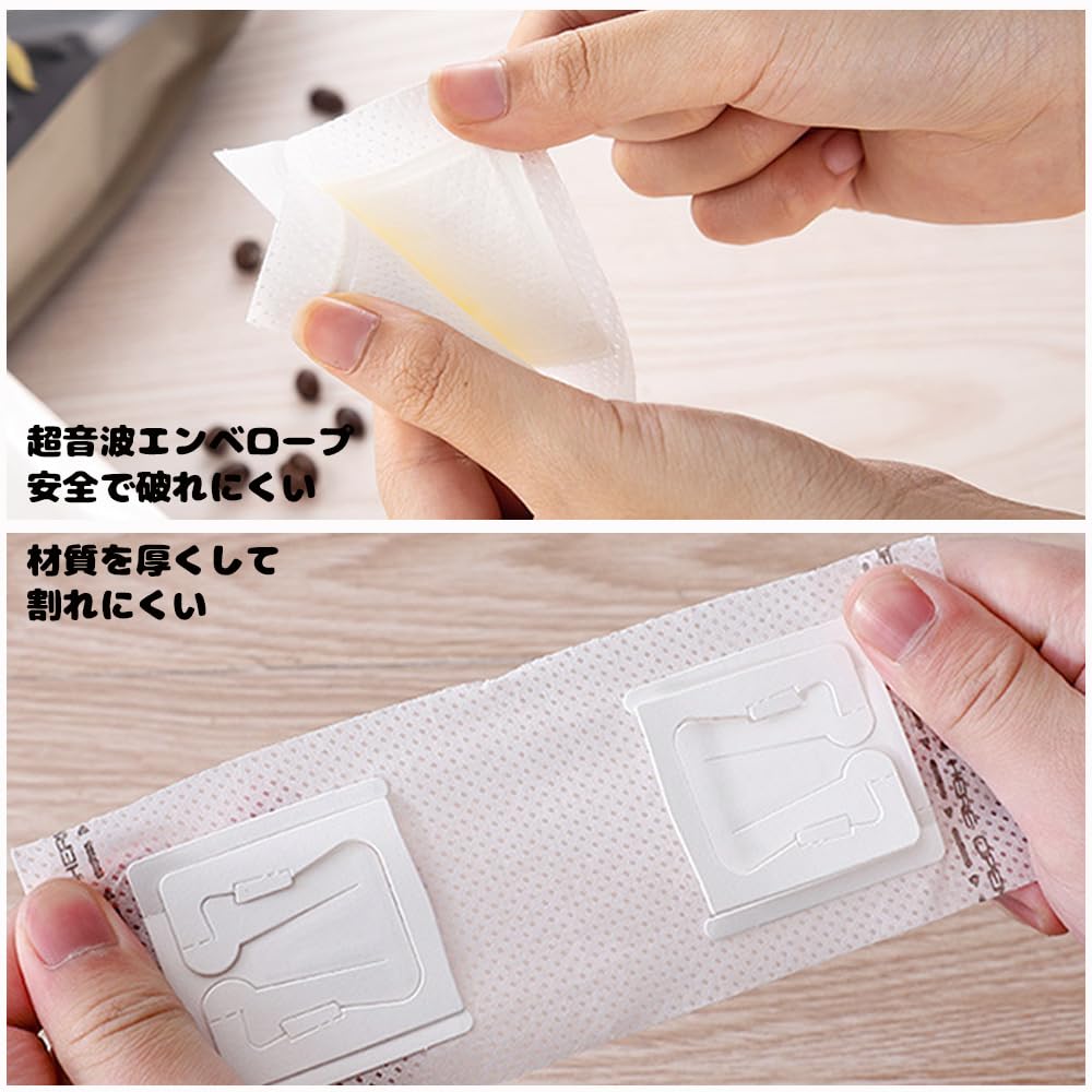 YJRUNFU Coffee Paper Drip Filter Bags 200-Pack Single Hanging Ear Portable Pour Over 9 x 7.5 cm Disposable Food-Grade Non-Woven Bag